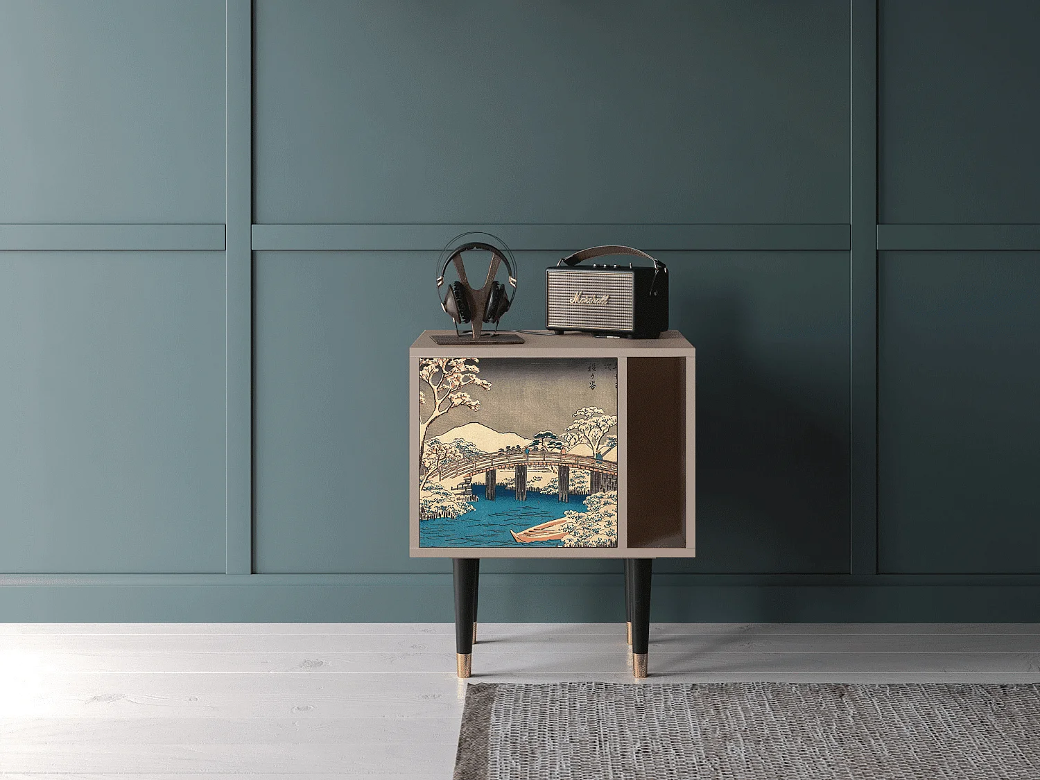 Table de nuit - 57х69х48 cm - S2 - Katabira River, Latte