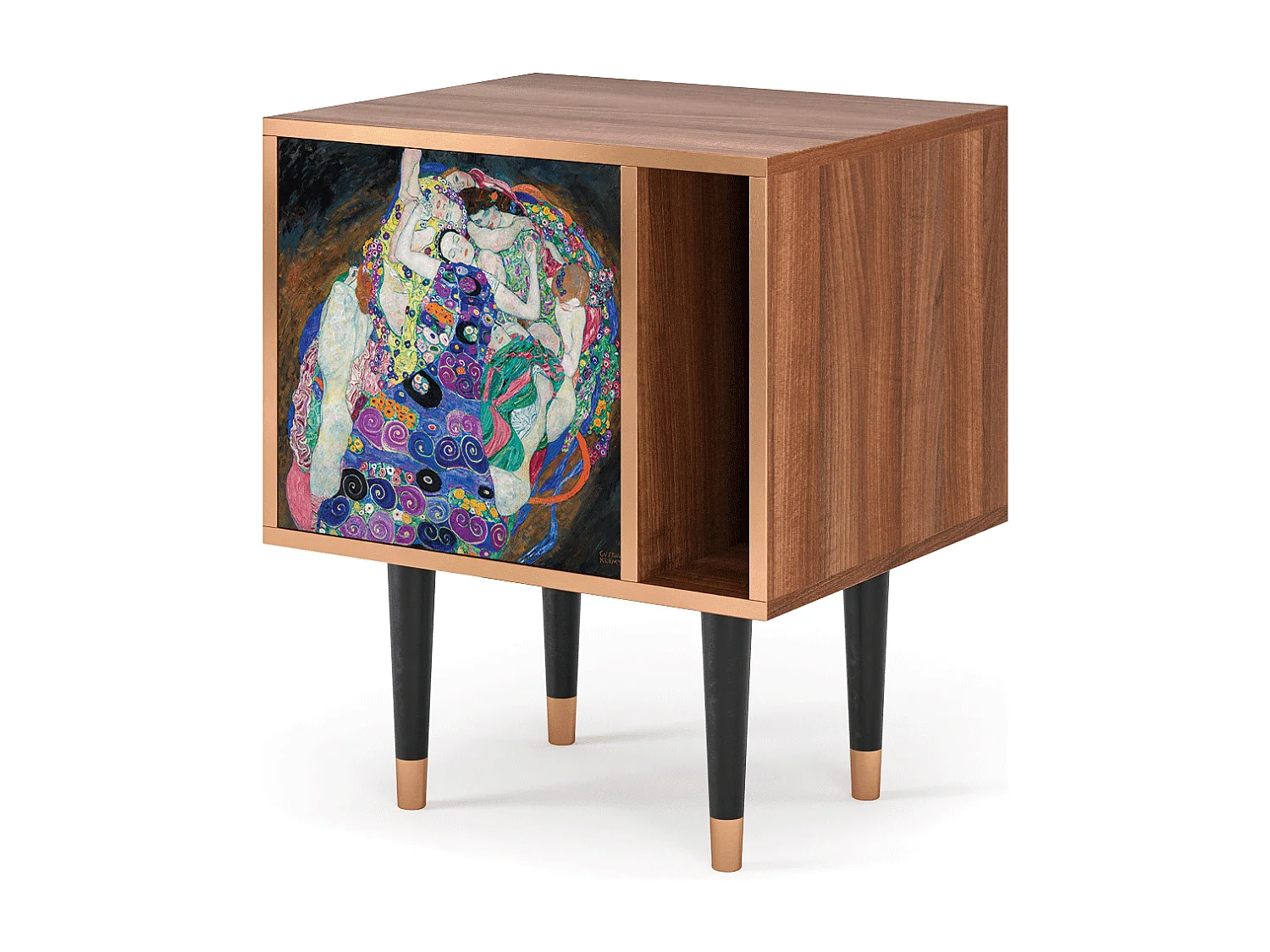 Table de nuit - 57х69х48 cm - S2 - The Maiden by Klimt, Noyer