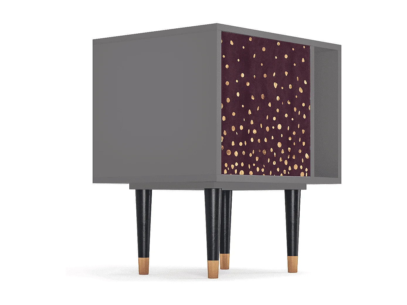 Stolik nocny - 57х69х48 cm - S2 - Glowworms, Szary