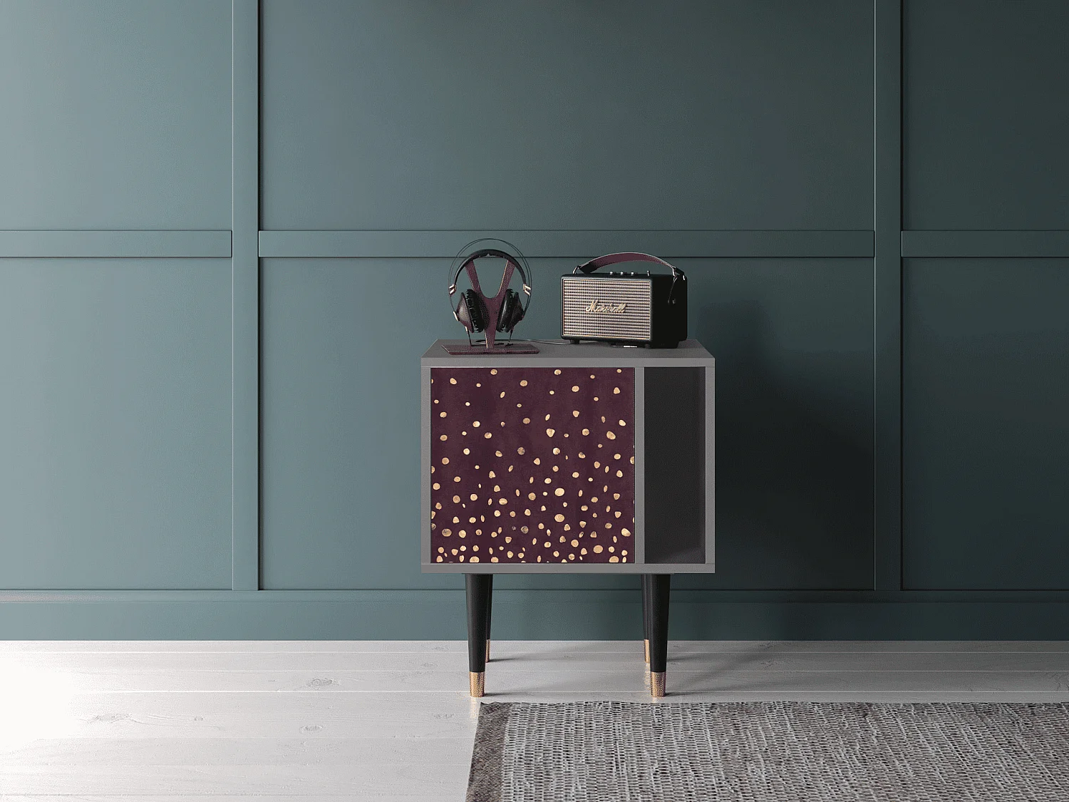 Table de nuit - 57х69х48 cm - S2 - Glowworms, Gris