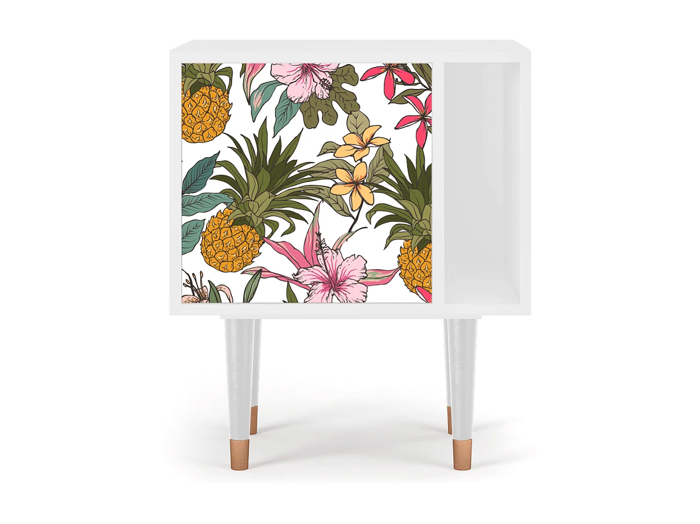 Stolik nocny - 57х69х48 cm - S2 - Estival Fruit, Biały