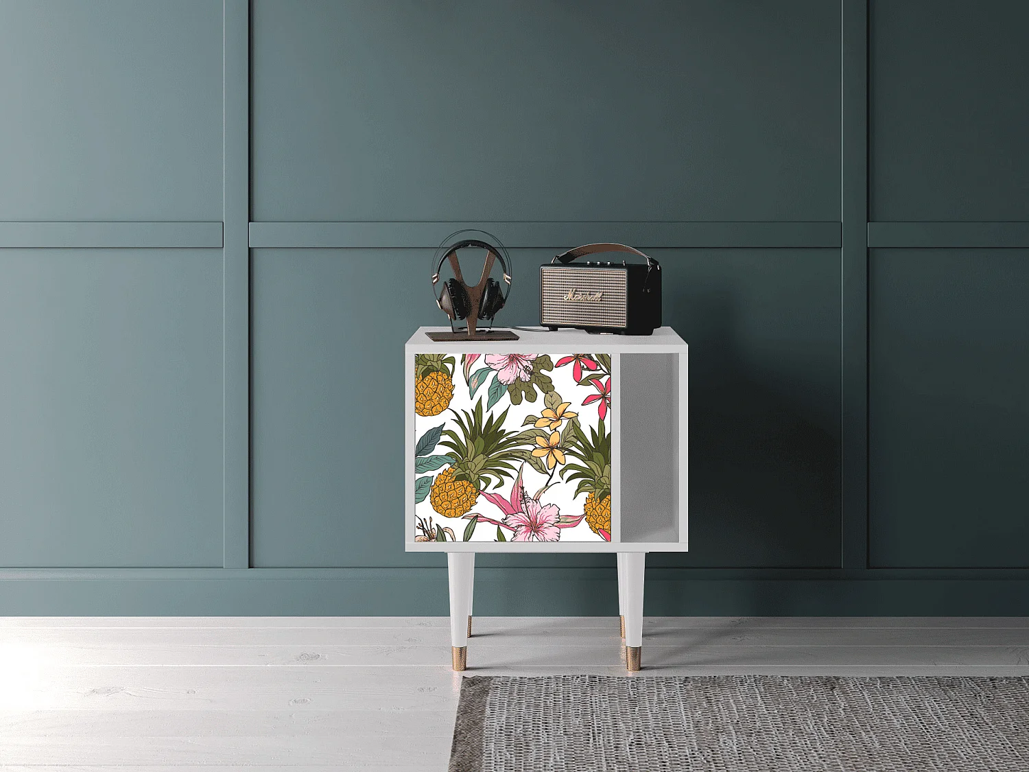 Table de nuit - 57х69х48 cm - S2 - Estival Fruit, Blanc