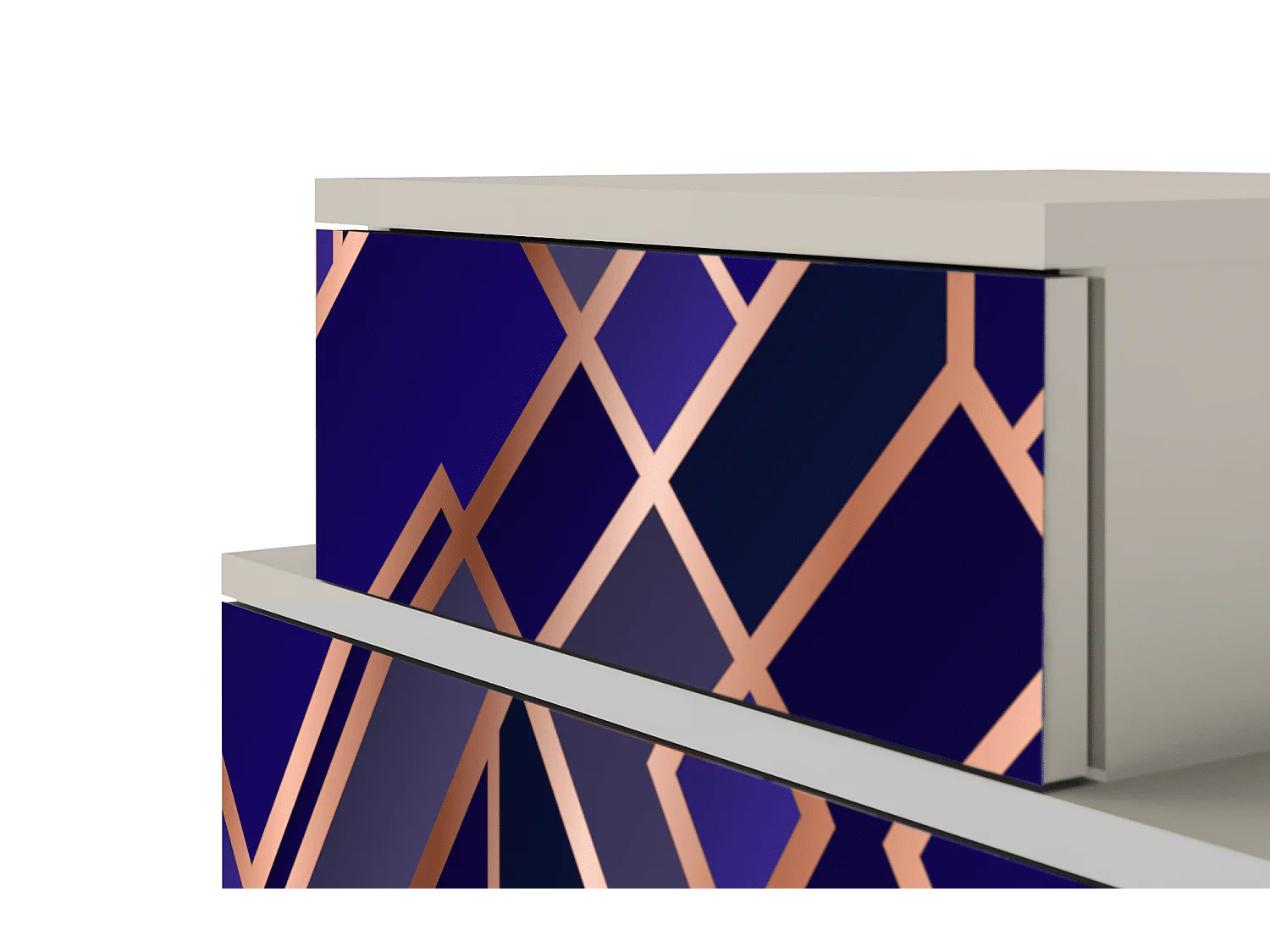 Stolik nocny - 58х58х41 cm - NS1 - Aquamarine Getsby, Piaskowy