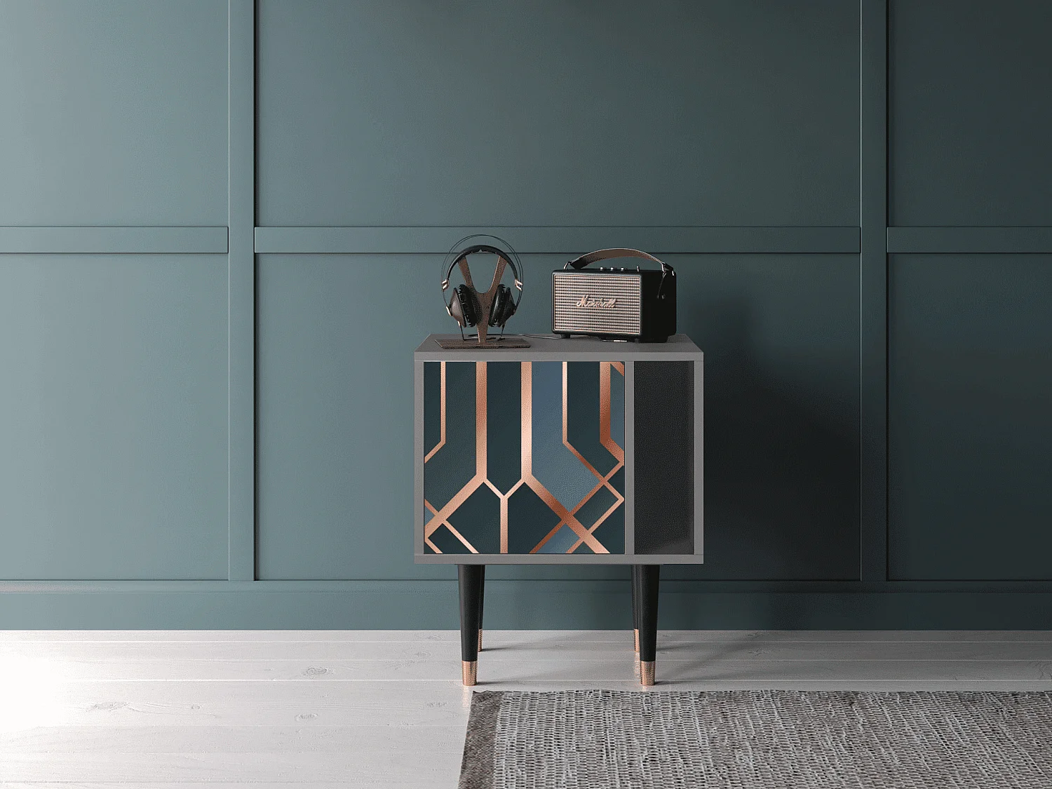 Table de nuit - 57х69х48 cm - S2 - Ashy 1920', Gris