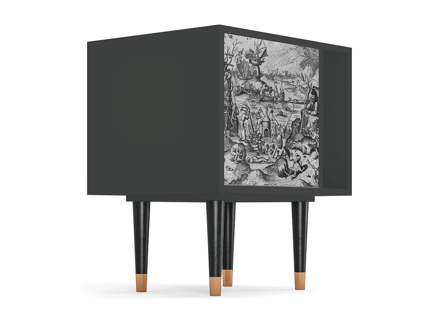 Nachtkastje - 57х69х48 cm - S2 - The Temptation, Antraciet