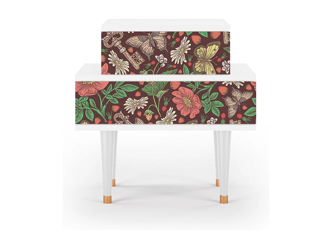 Criado-mudo - 58х58х41 cm - NS1 - Alice in Wonderland, Branco