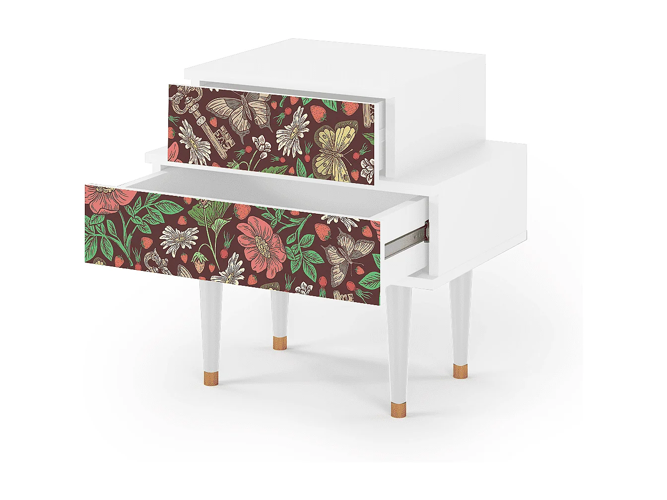 Criado-mudo - 58х58х41 cm - NS1 - Alice in Wonderland, Branco