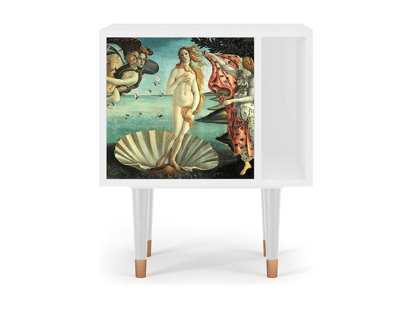 Comodino - 57х69х48 cm - S2 - The Birth of Venus, Bianco