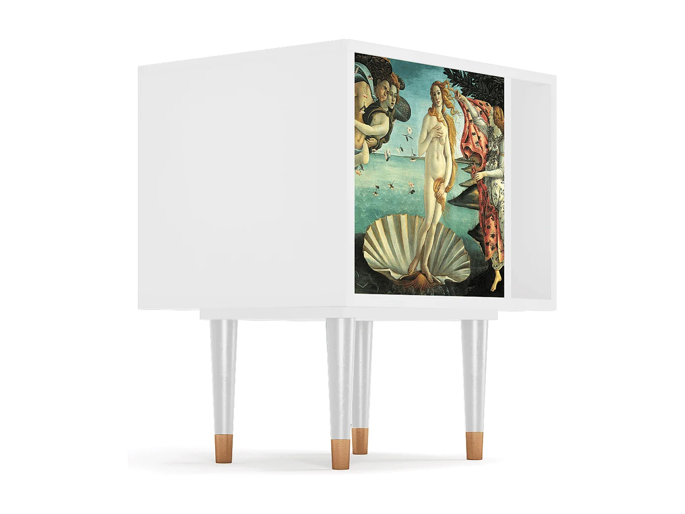 Comodino - 57х69х48 cm - S2 - The Birth of Venus, Bianco