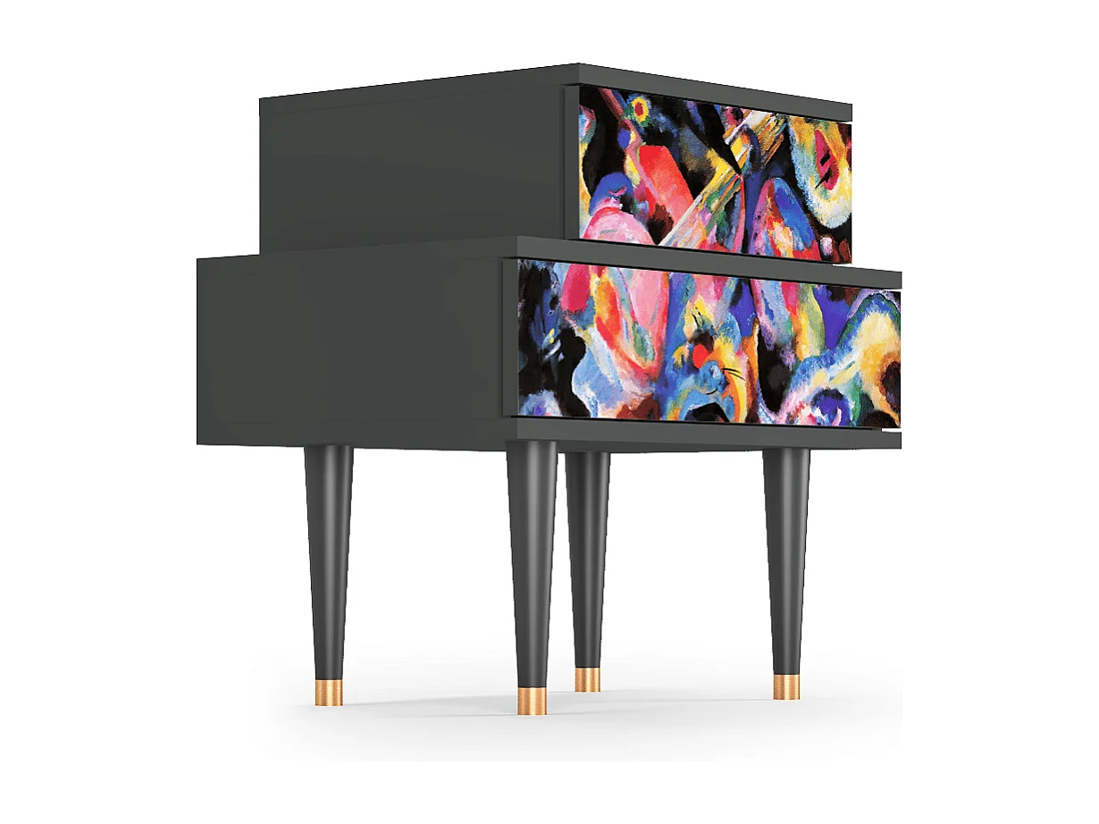 Stolik nocny - 58х58х41 cm - NS1 - Kandinsky, Antracyt