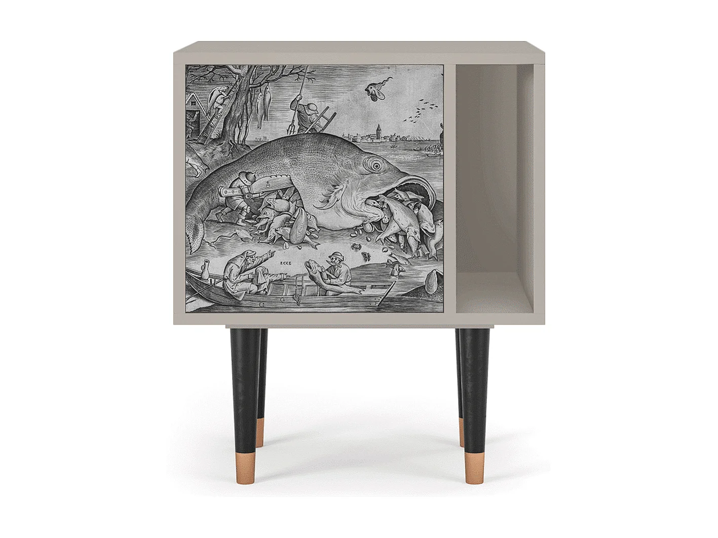Table de nuit - 57х69х48 cm - S2 - Big Fish Eat Little, Sable