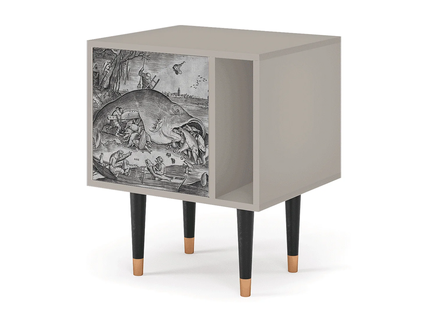 Table de nuit - 57х69х48 cm - S2 - Big Fish Eat Little, Sable