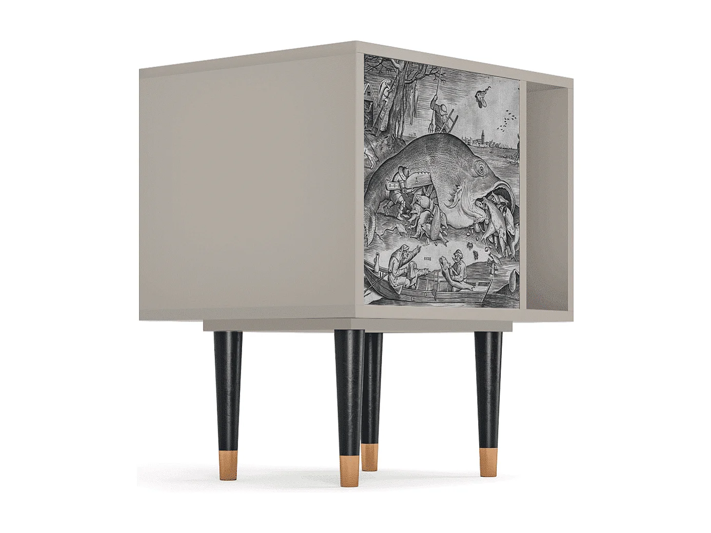 Table de nuit - 57х69х48 cm - S2 - Big Fish Eat Little, Sable