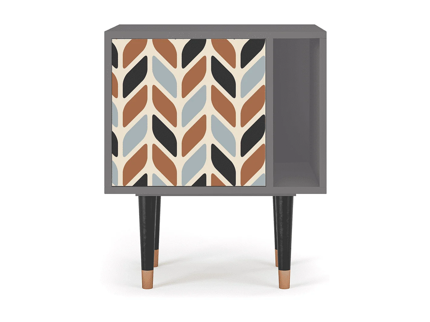 Table de nuit - 57х69х48 cm - S2 - Beige Laure, Gris