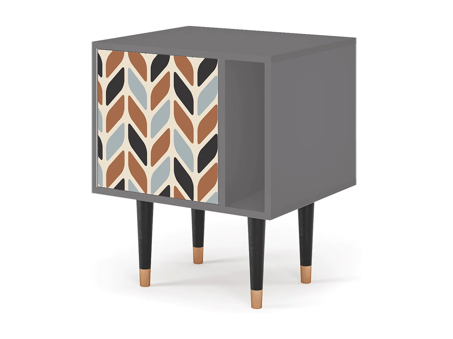 Table de nuit - 57х69х48 cm - S2 - Beige Laure, Gris