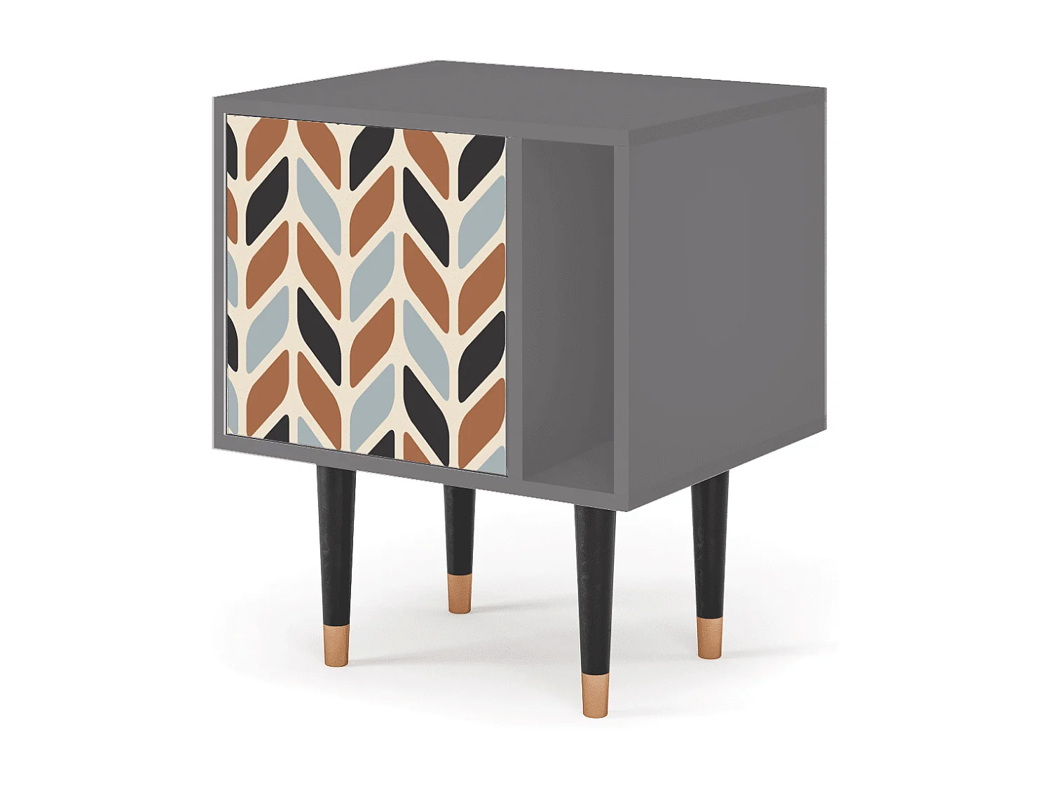 Mesita de noche - 57х69х48 cm - S2 - Beige Laure, Gris