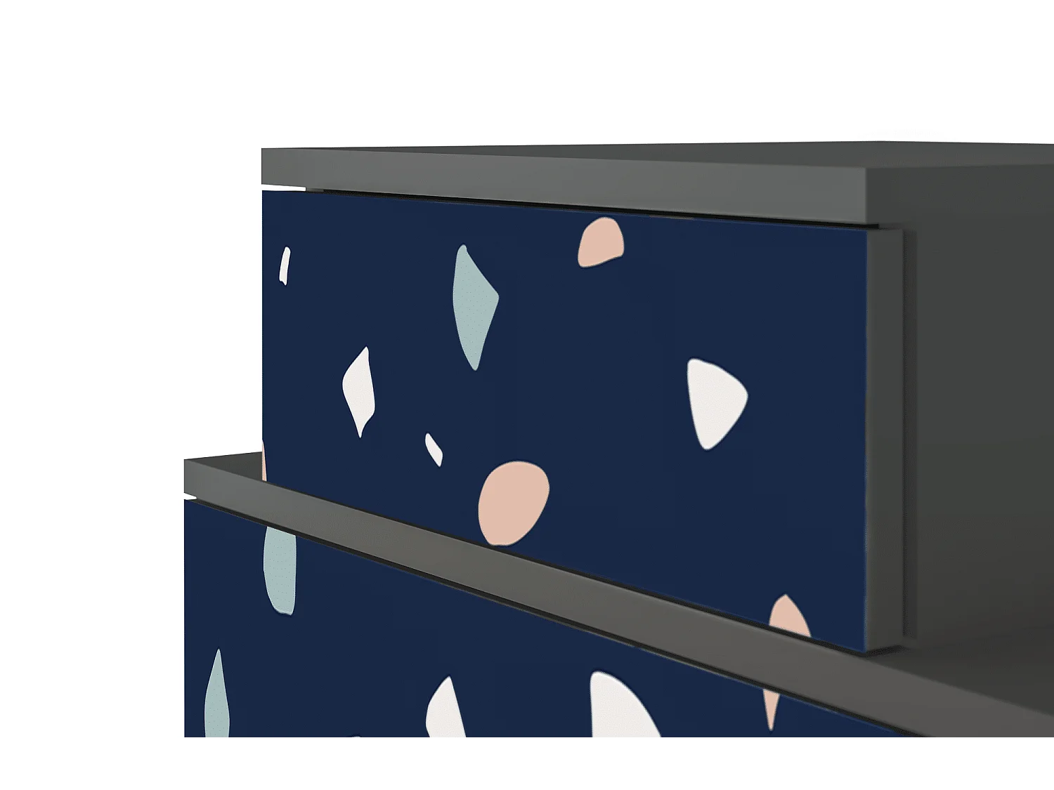 Stolik nocny - 58х58х41 cm - NS1 - Space Satellites, Antracyt