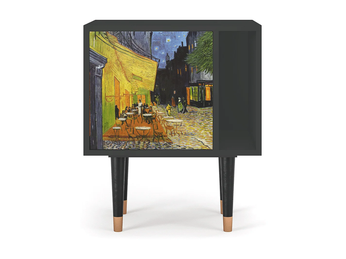 Nachtkastje - 57х69х48 cm - S2 - Café Terrace at Night, Antraciet