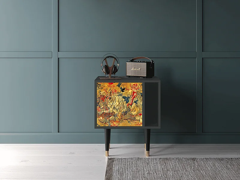 Stolik nocny - 57х69х48 cm - S2 - Blood by James Jean, Antracyt