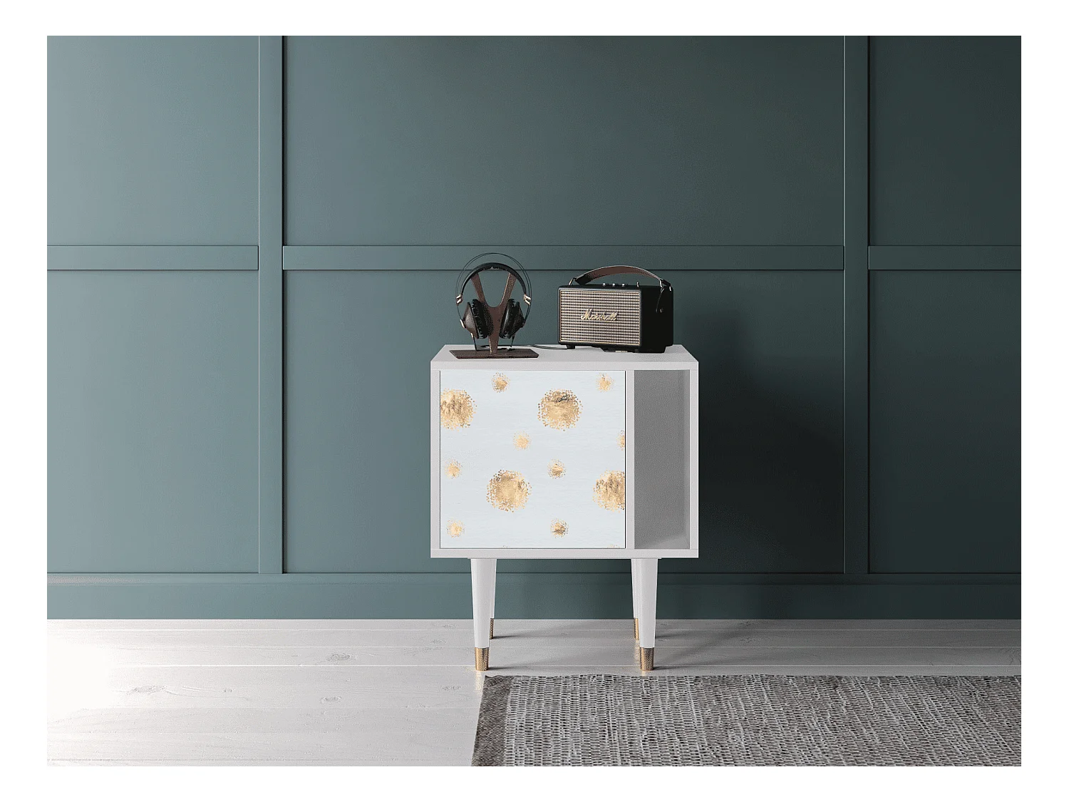Nachttisch - 57х69х48 cm - S2 - Sky Latte, Weiß