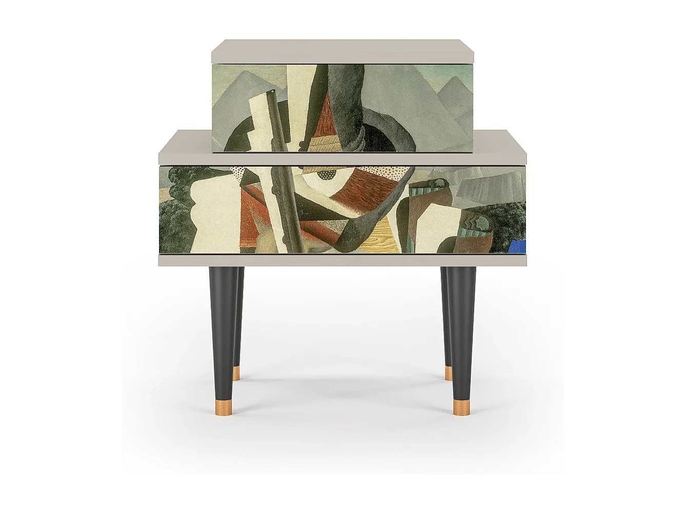 Nachttisch - 58х58х41 cm - NS1 - The Cubist Paintings , Sand