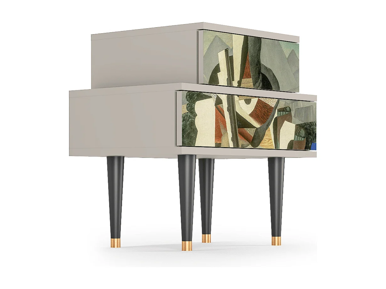 Nachttisch - 58х58х41 cm - NS1 - The Cubist Paintings , Sand
