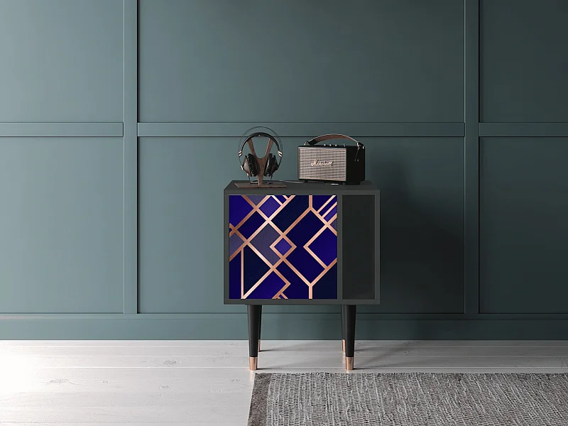 Stolik nocny - 57х69х48 cm - S2 - Aquamarine Getsby, Antracyt