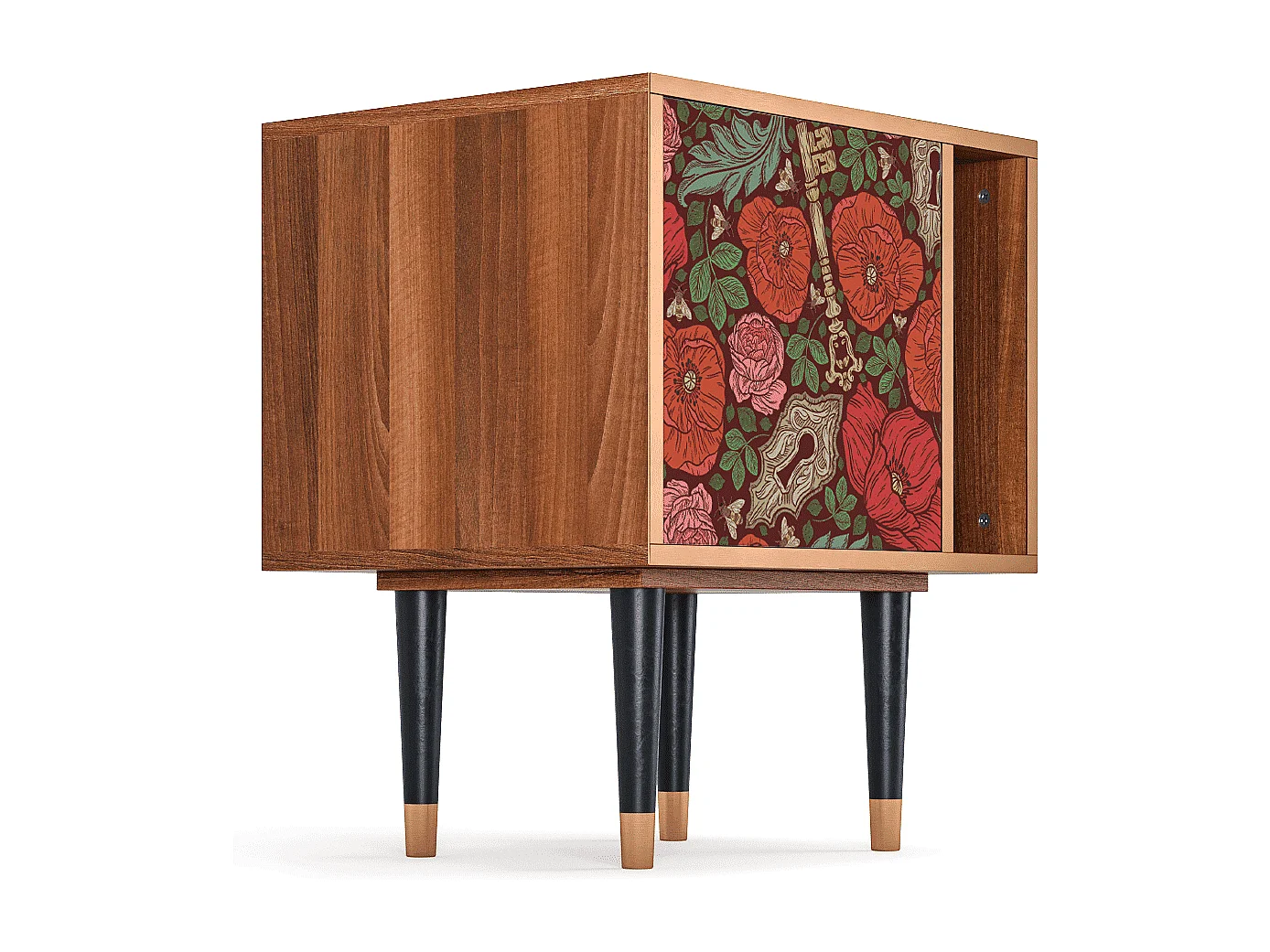 Criado-mudo - 57х69х48 cm - S2 - Poppy Garden, Nogueira