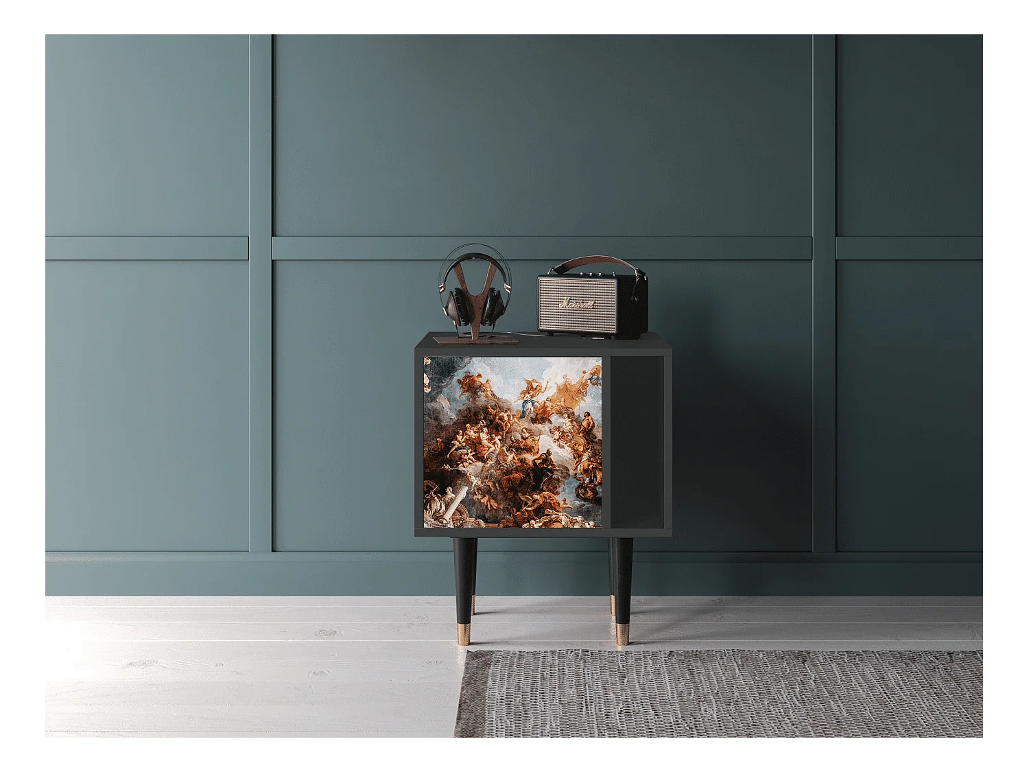 Table de nuit - 57х69х48 cm - S2 - Versailles, Anthracite