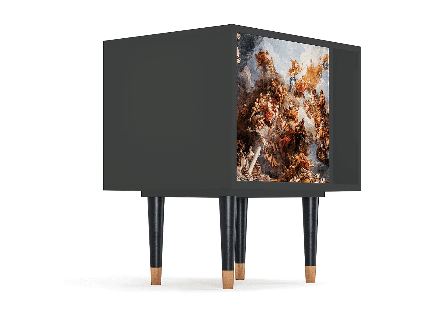 Nachtkastje - 57х69х48 cm - S2 - Versailles, Antraciet