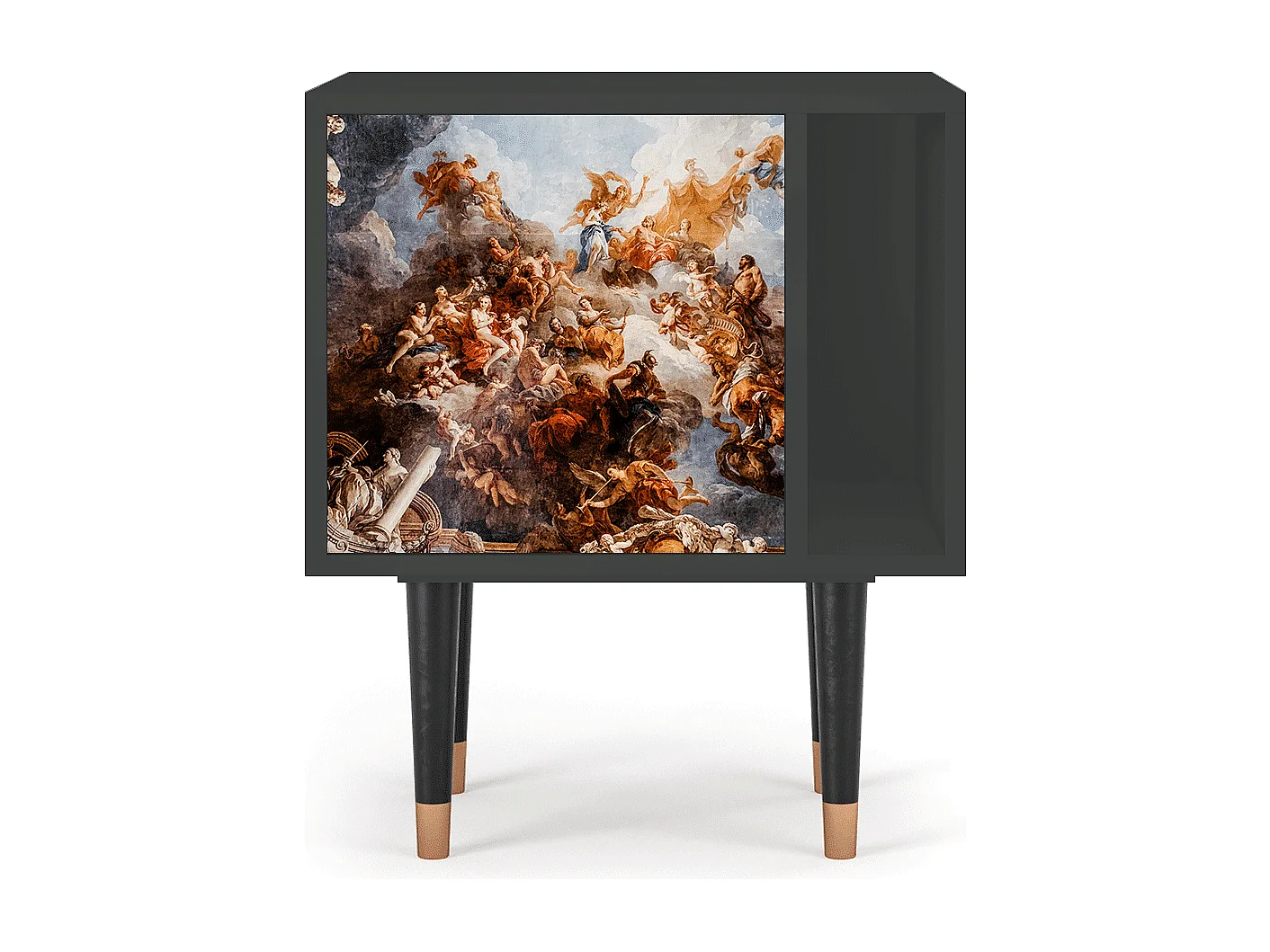 Stolik nocny - 57х69х48 cm - S2 - Versailles, Antracyt