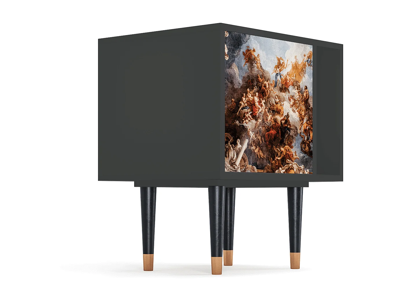 Stolik nocny - 57х69х48 cm - S2 - Versailles, Antracyt