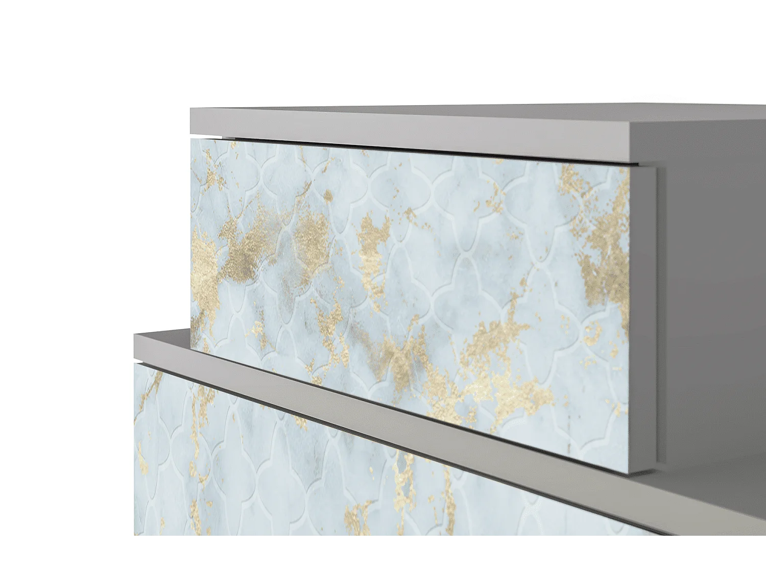 Stolik nocny - 58х58х41 cm - NS1 - Golden Waves, Szary