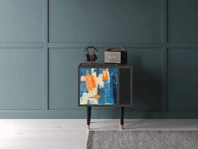 Stolik nocny - 57х69х48 cm - S2 - Abstract Expressionism, Antracyt