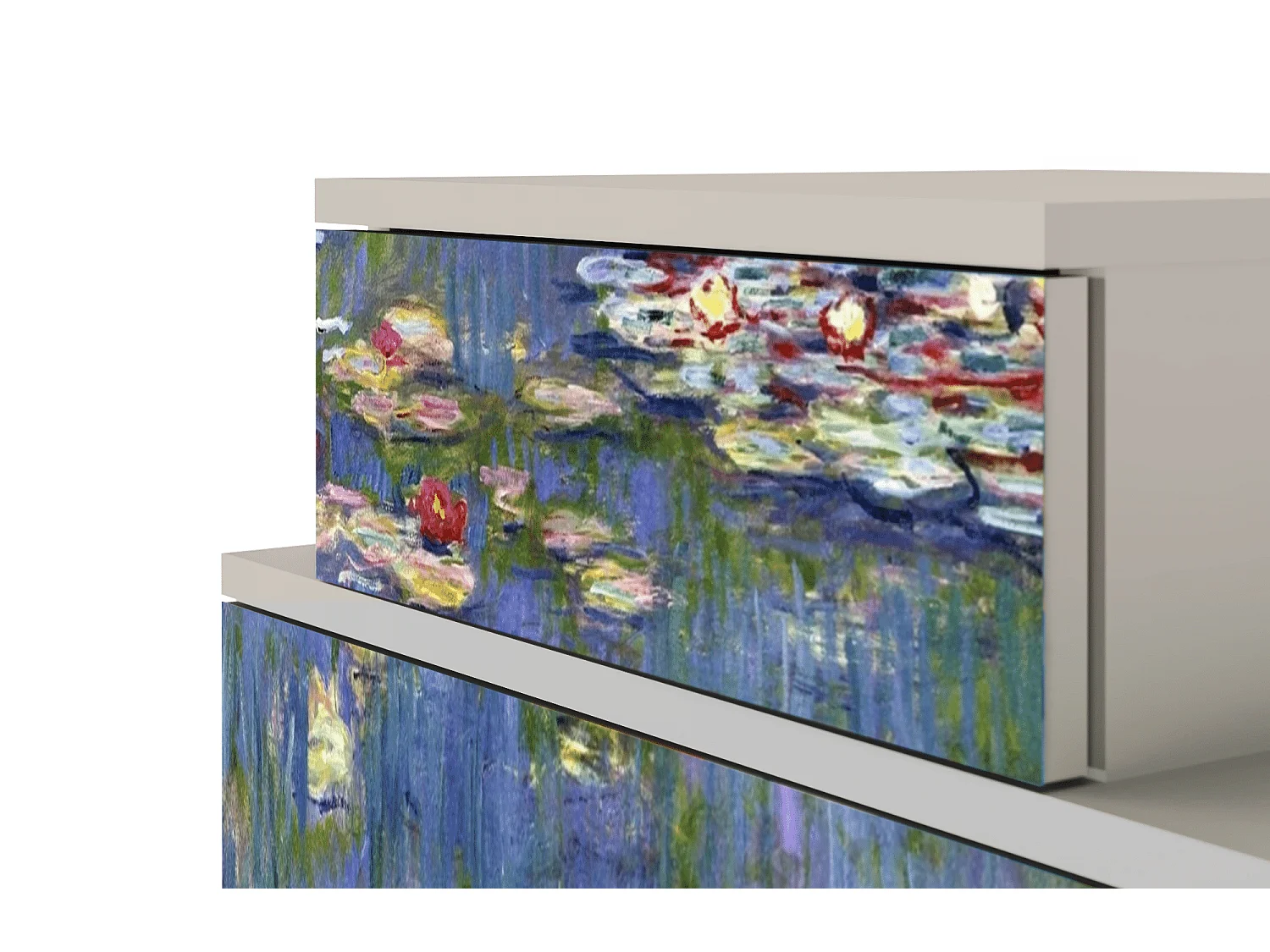 Comodino - 58х58х41 cm - NS1 - The water lily pond  , Sabbia