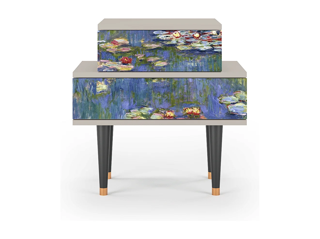 Nachtkastje - 58х58х41 cm - NS1 - The water lily pond  , Zand