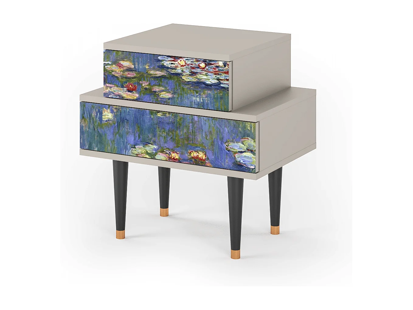 Criado-mudo - 58х58х41 cm - NS1 - The water lily pond  , Areia