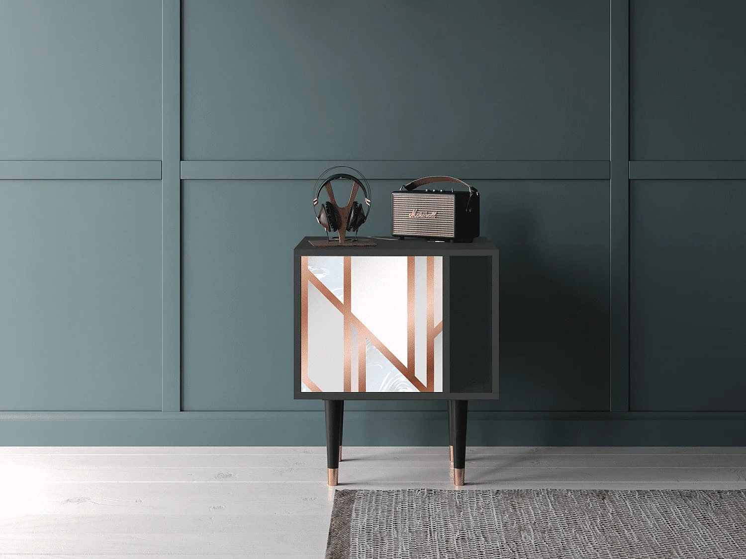 Table de nuit - 57х69х48 cm - S2 - Champagne Story, Anthracite