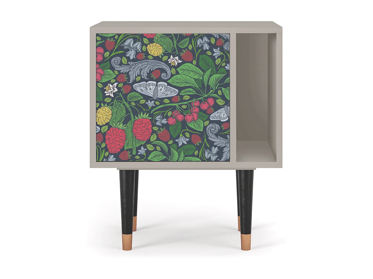 Stolik nocny - 57х69х48 cm - S2 - Alice in Wonderland, Piaskowy