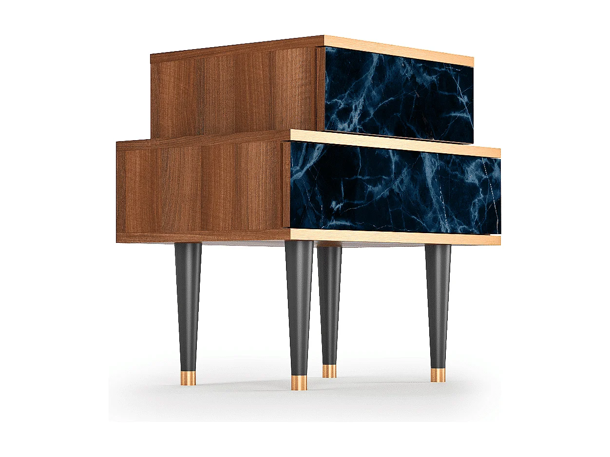 Table de nuit - 58х58х41 cm - NS1 - Deep Ocean, Noyer