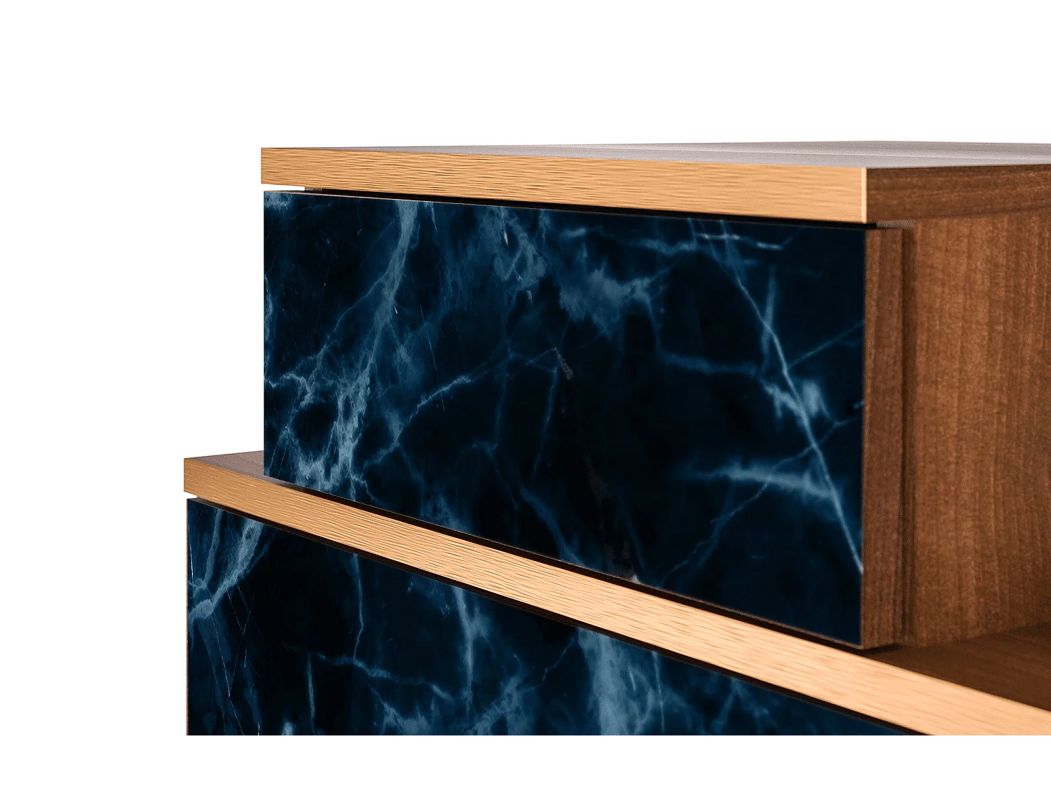 Table de nuit - 58х58х41 cm - NS1 - Deep Ocean, Noyer