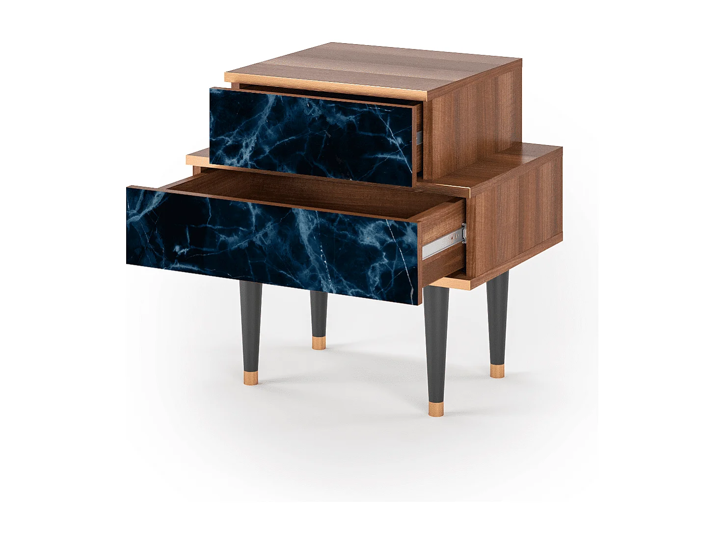 Table de nuit - 58х58х41 cm - NS1 - Deep Ocean, Noyer