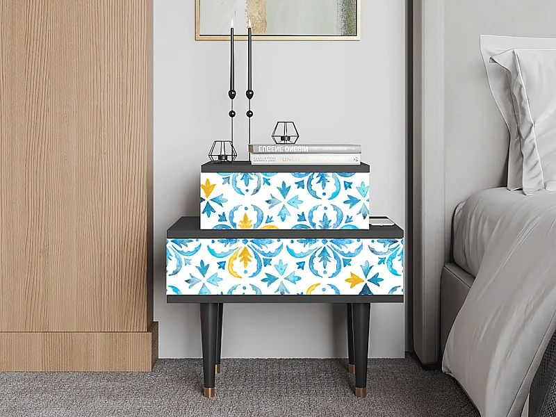 Criado-mudo - 58х58х41 cm - NS1 - Lisbon Flover, Antracite