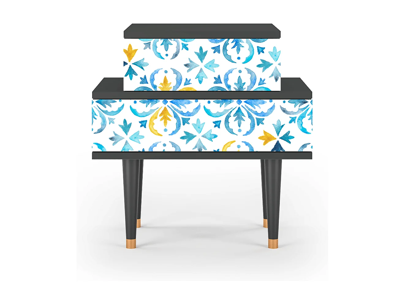 Nachtkastje - 58х58х41 cm - NS1 - Lisbon Flover, Antraciet