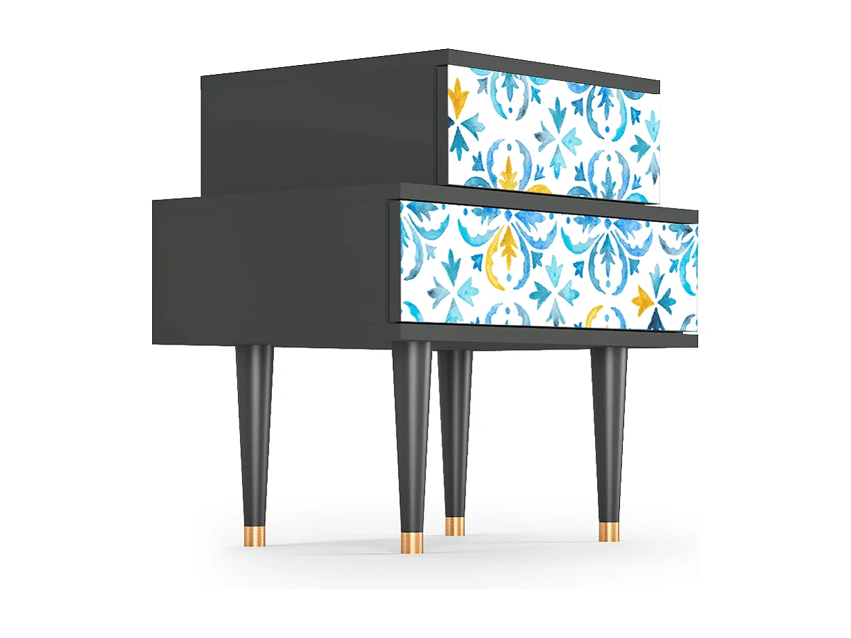 Nachtkastje - 58х58х41 cm - NS1 - Lisbon Flover, Antraciet