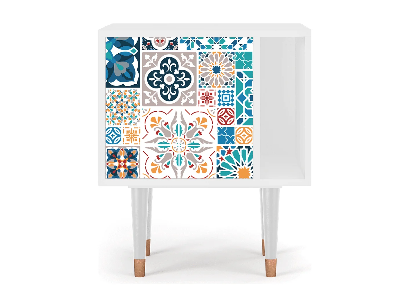 Table de nuit - 57х69х48 cm - S2 - Moroccan Market, Blanc