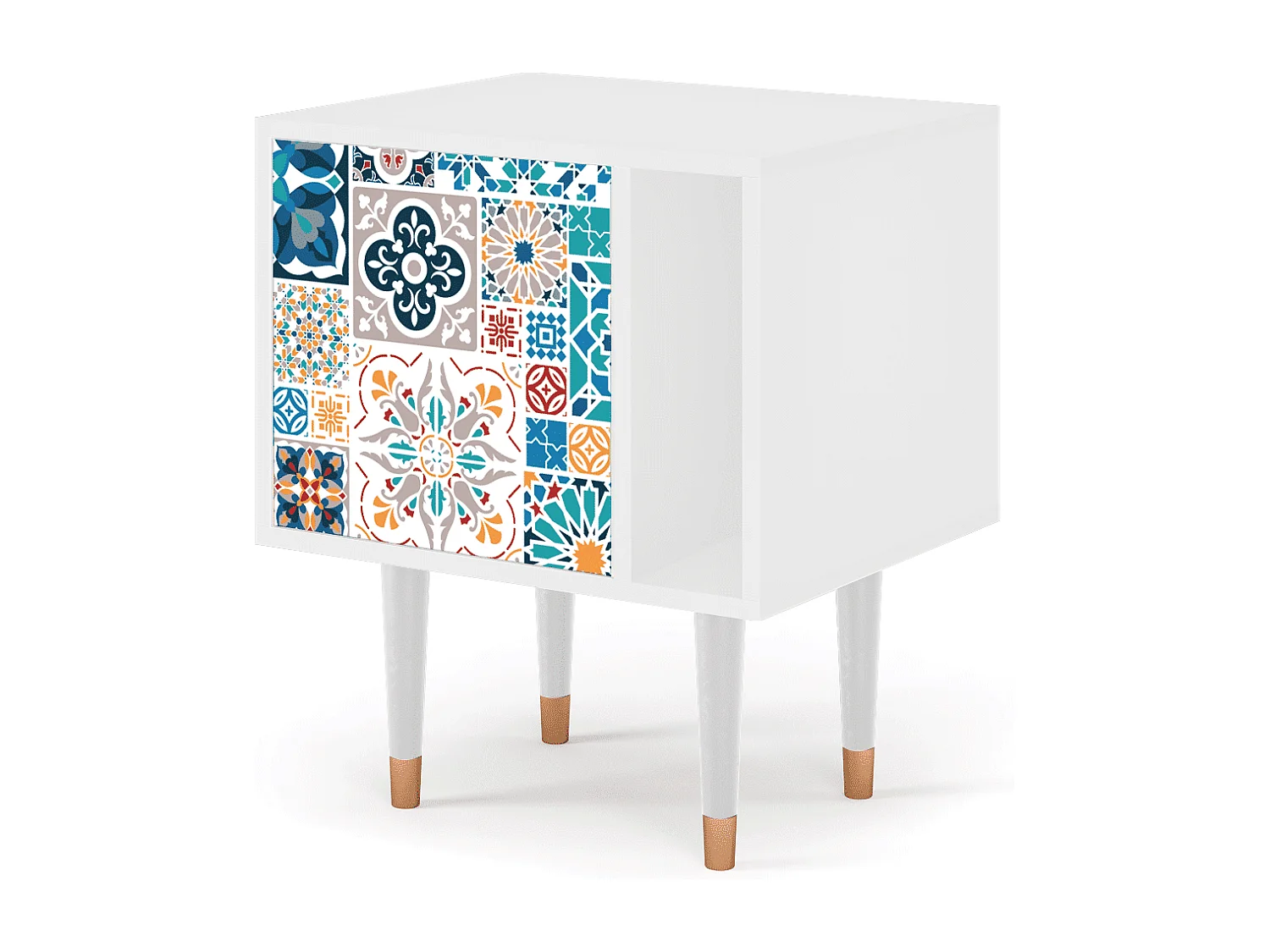 Table de nuit - 57х69х48 cm - S2 - Moroccan Market, Blanc