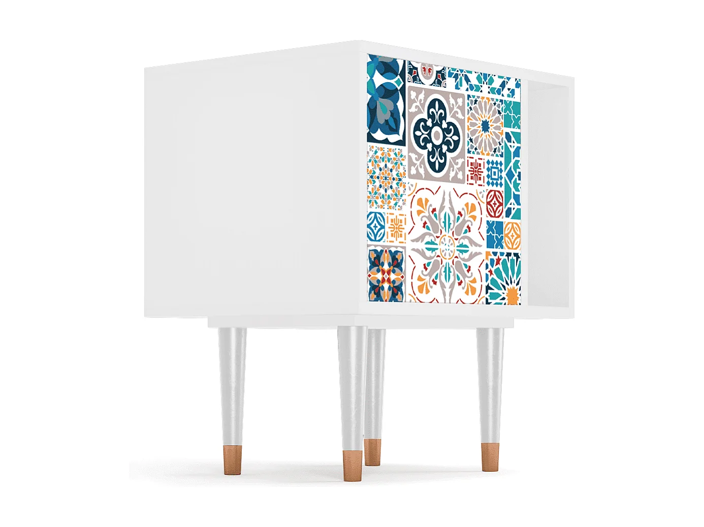 Table de nuit - 57х69х48 cm - S2 - Moroccan Market, Blanc