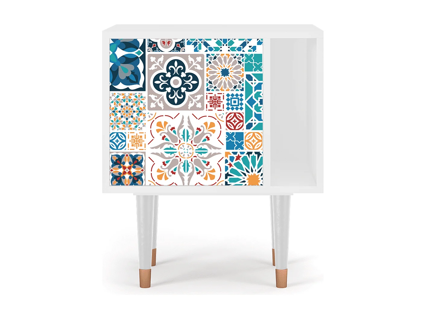 Table de nuit - 57х69х48 cm - S2 - Moroccan Market, Blanc