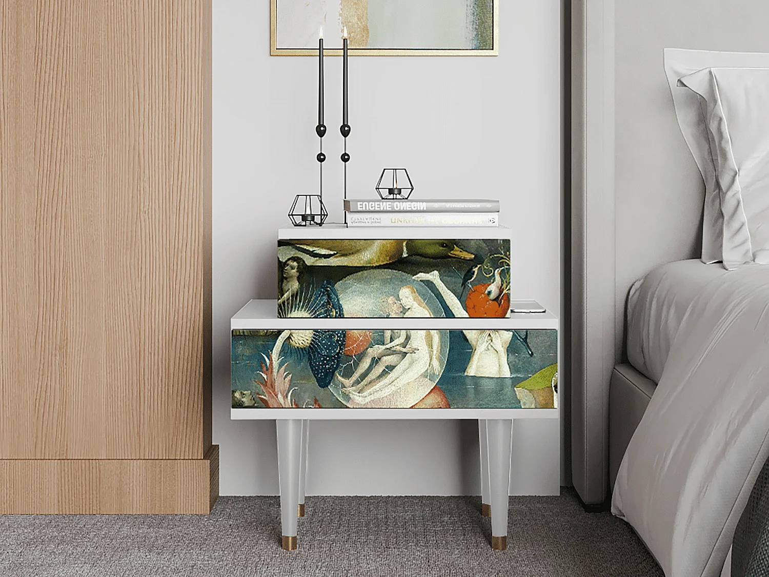 Table de nuit - 58х58х41 cm - NS1 - The Garden Of by Bosch, Blanc